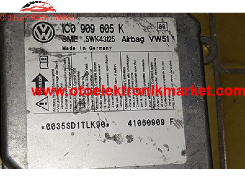 1C0 909 605 K-5WK43125 | 1C0909605 K-5WK43125 OTO ELEKTRONİK MARKET AİRBAG (HAVA YASTIĞI) BEYİNLERİ