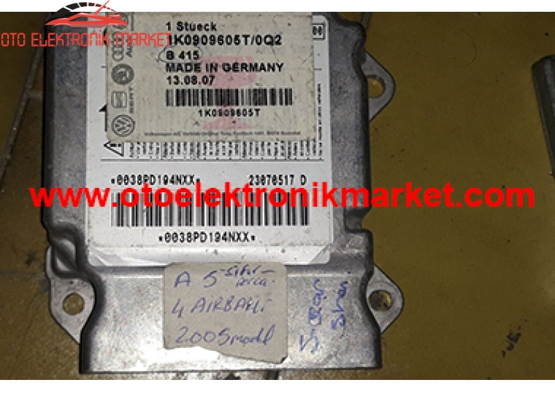 1K0909605T-0Q2 | 1K0909605T/0Q2 OTO ELEKTRONİK MARKET AİRBAG (HAVA YASTIĞI) BEYİNLERİ