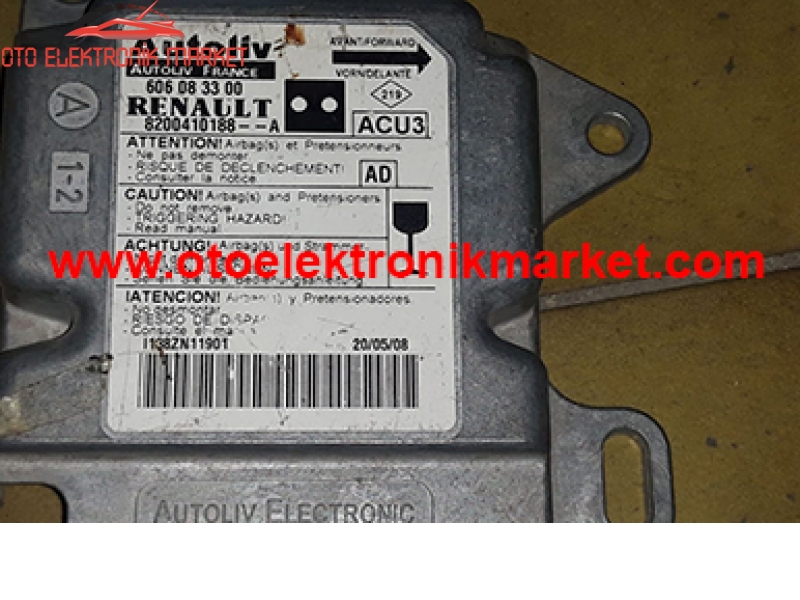 606 08 33 00-8200410188 | 606083300-8200410188 OTO ELEKTRONİK MARKET AİRBAG (HAVA YASTIĞI) BEYİNLERİ