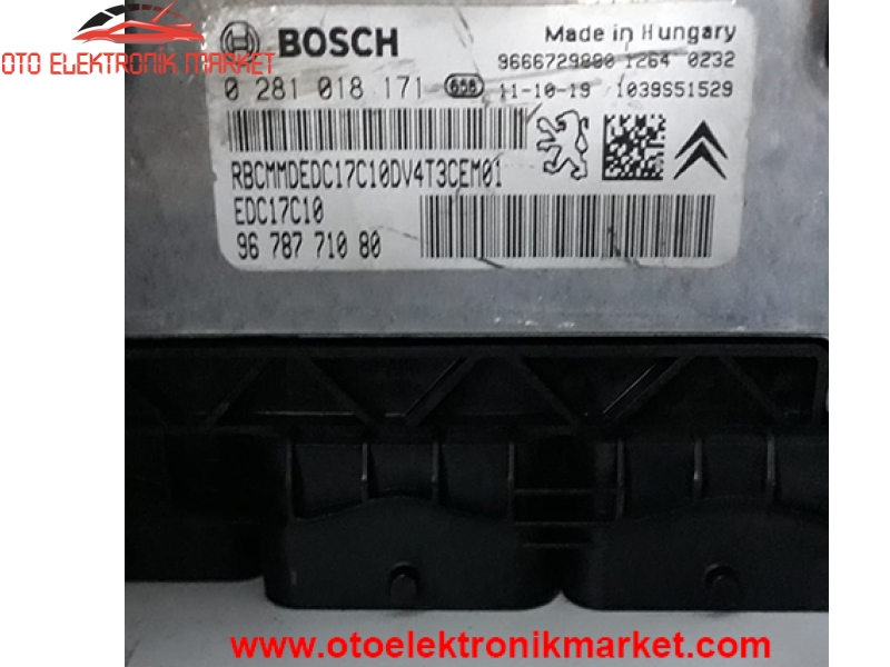 0 281 018 171-96 787 710 80-EDC17C10 | 0281018171-9678771080-EDC17C10 OTO ELEKTRONİK MARKET OTO BEYİNLERİ