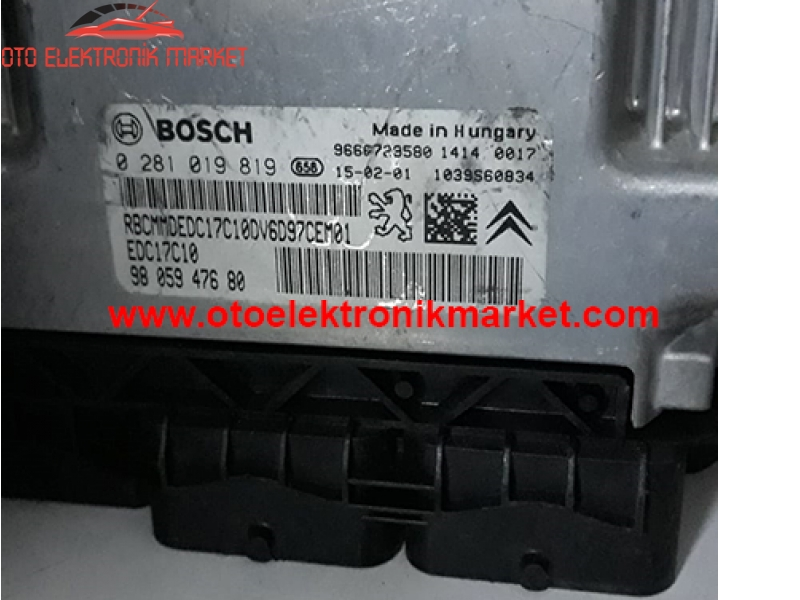 0 281 019 819-98 059 476 80-EDC17C10 | 0281019819-9805947680-EDC17C10 OTO ELEKTRONİK MARKET OTO BEYİNLERİ