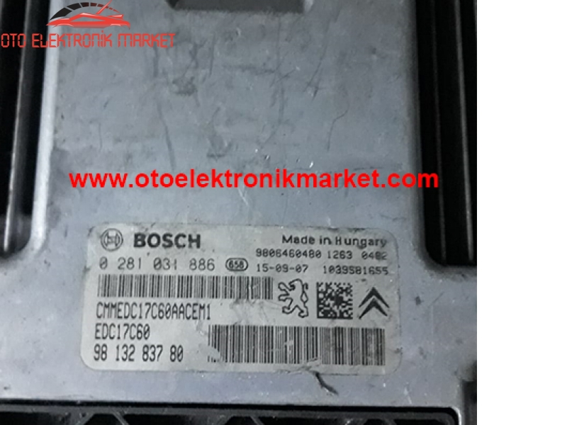 0 281 031 886-98 132 837 80-EDC17C60 | 0281031886-9813283780-EDC17C60 OTO ELEKTRONİK MARKET OTO BEYİNLERİ