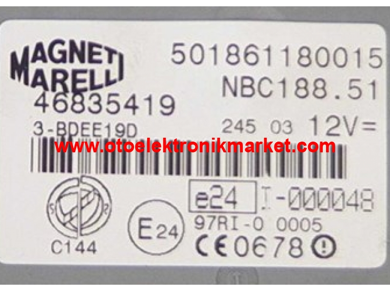 FIAT PUNTO 3 03-05 Engine ECU (55192094)