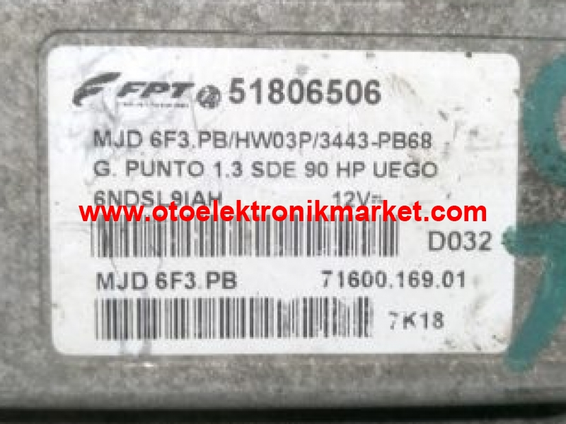 51806506 FIAT G.PUNTO MOTOR BEYNI