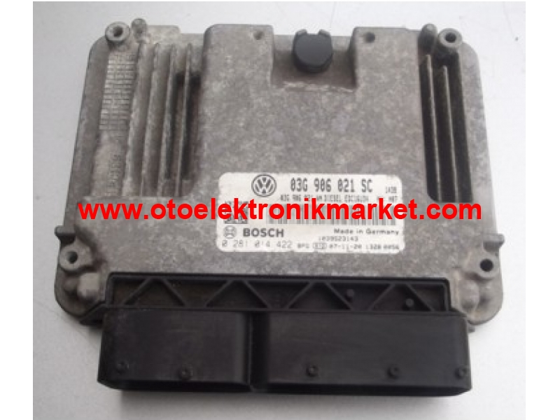 ECU ENGINE CONTROLLER SEAT LEON 1.9 TDI BOSCH 0 281 014 422, 0281014422, 03G 906 021 SC, 03G906021SC, 03G906021AN, EDC16U34