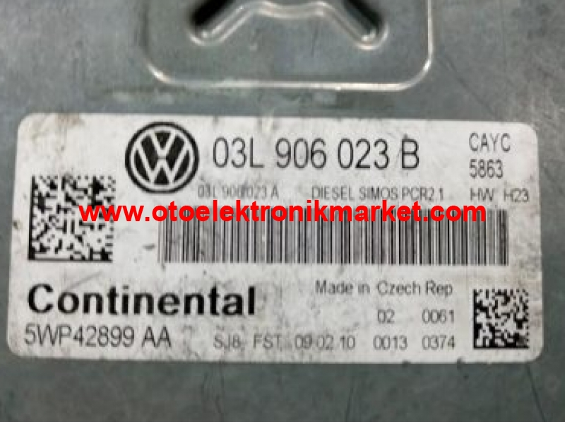 VW GOLF 1.6TDİ MOTOR BEYİNİ 03L 906 023 B 03L906023B