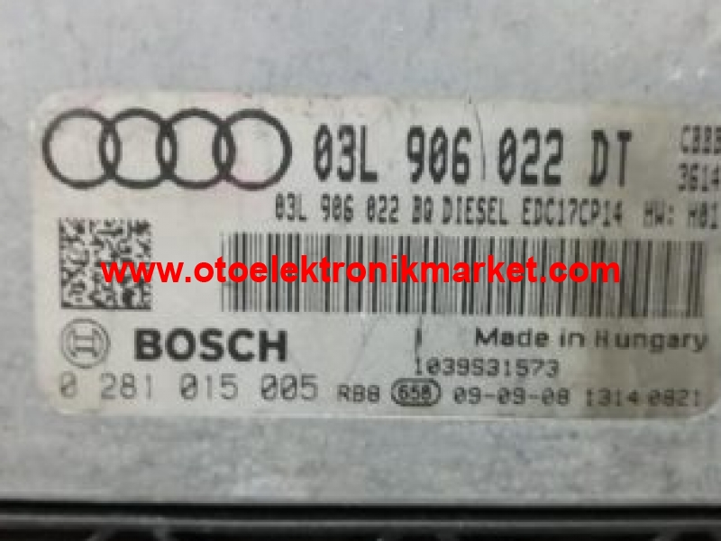 AUDI A4 2.0 TDI MOTOR BEYNİ BOSCH 0281015005 EDC17CP14 03L906022DT