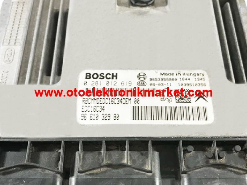 0281012619 9661032980 Peugeot Citroen partner Motor Beyni