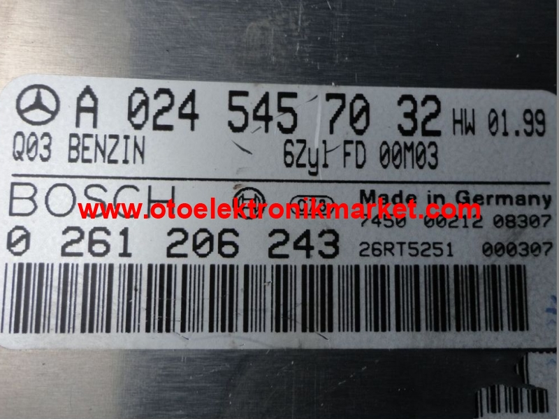 MERCEDES W211 E320 MOTOR BEYNİ BOSCH 0261208657 - 0261206243 - 0261206968 - 0261207117 - 0261207782 - 0261207573 - 0261207781 - 0261208169 - 0261208065 - 0261208424 - 0261208352