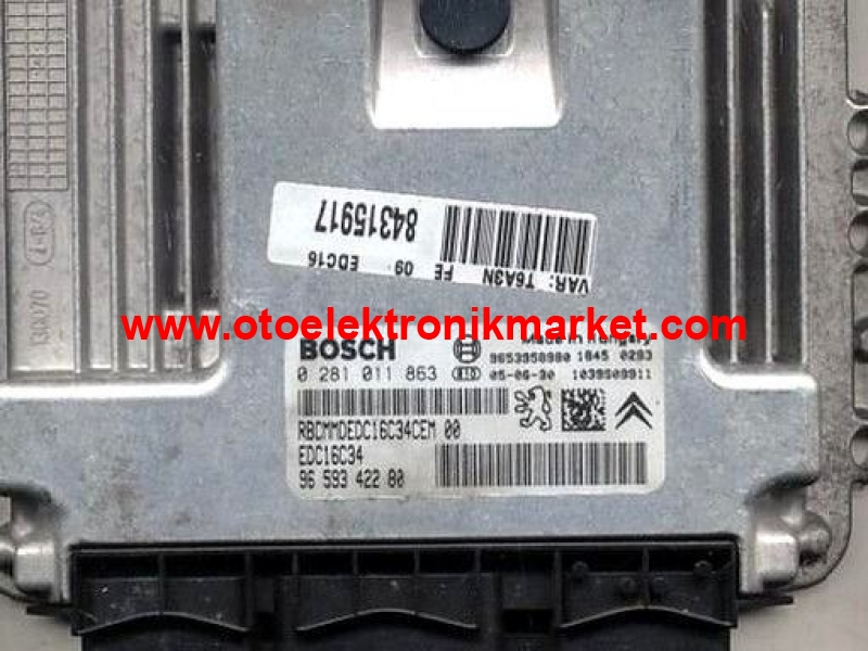 0281011863 EDC16C34 9661773380 PEJO MOTOR BEYNi