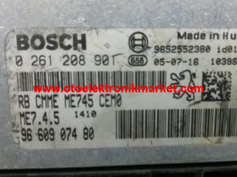 Peugeot 206 1.6 ME7.4.5 ECU 0261208901