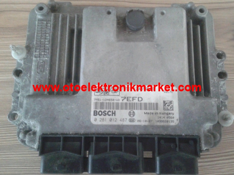 Ford Focus 1.6 TDCI Dizel 7M5112A650UD / 7M51-12A650-UD / Bosch 0281012487 / 0 281 012 487 Motor Beyni
