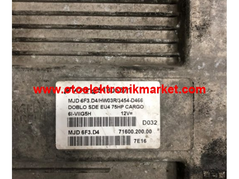 FIAT DOBLO 1.3 MAGNETI MARELLI FPT 51805371 MJD 6F3 D4/HW003R / 3454-D466, motor beyni
