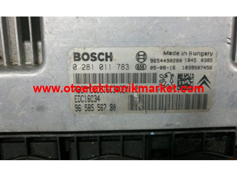 0281011783 PEUGEOT 206 1.4 MOTOR BEYNI 9658780
