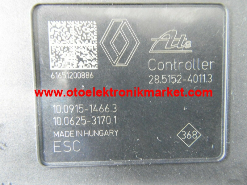 476605919R 28.5152-4011.3 10.0220-0682.4 10.0915-1466.3 10.0625-3170.1 A 93457527 RENAULT TRAFFİC 3 ABS BEYNİ