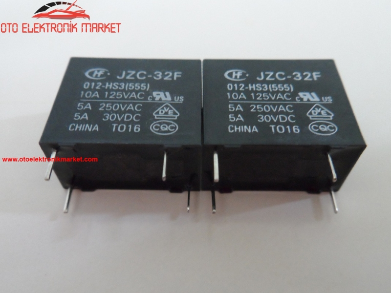 JZC-32F 012-HS3-555-10A 125VAC | JZC-32F 012-HS3-555-10A 125VAC OTO ELEKTRONİK MARKET OTO BEYİN RÖLESİ